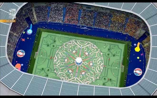 "Стад дьо Франс" при откриването на Евро 2016