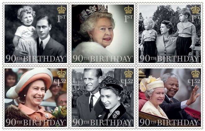 Елизабет Втора на пощенски марки