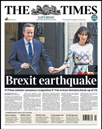 "Земетресението Brexit"