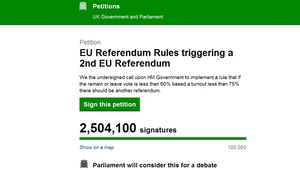 Петицията за повтаряне на референдума за ЕС