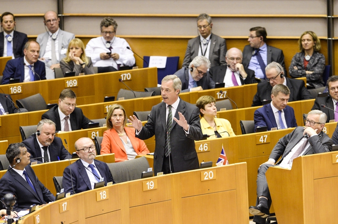 Найджъл Фараж в Европарламента след Brexit