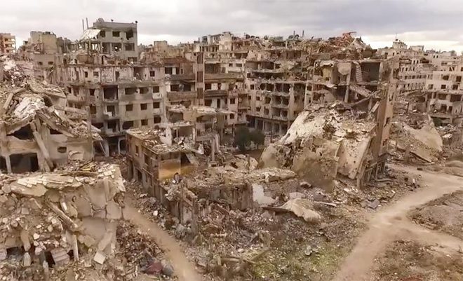 Град Хомс в Сирия през 2016 г.