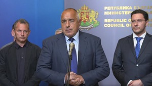 Бойко Борисов по време на брифинг пред журналисти