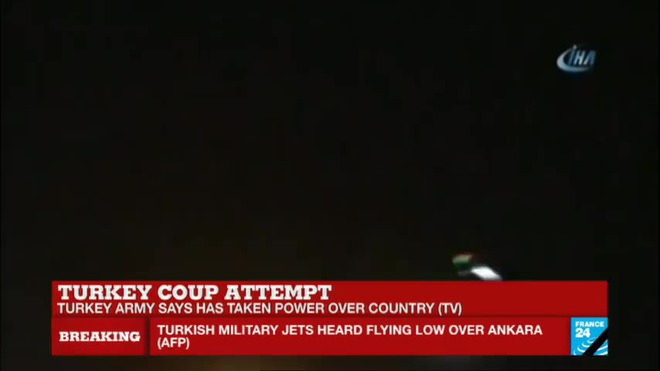 Turkey coup attempt: tanks in the streets in Ankara and Istanbul, "Erdogan taken by surprise"