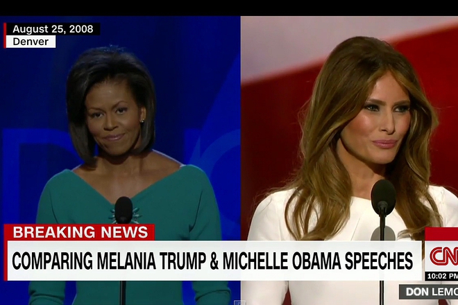 Melaniya tramp plagiatstva ot mishel obama