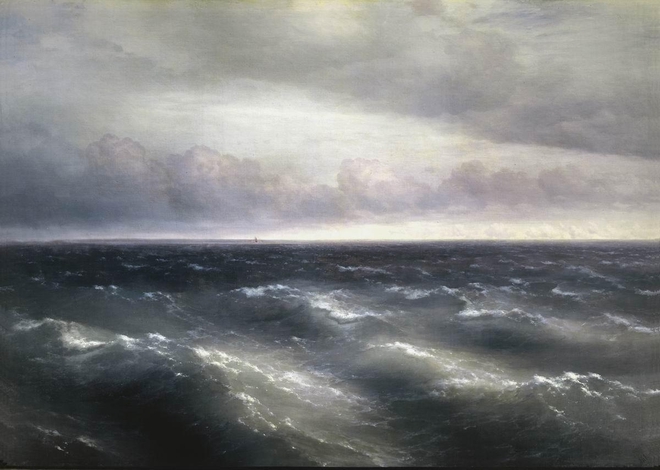 Айвазовски, "Черно море пред буря" 