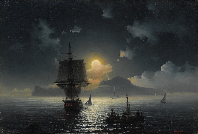 Айвазовски, "Лунна нощ над Капри"