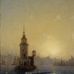 Айвазовски, "Леандровата кула в Константинопол"