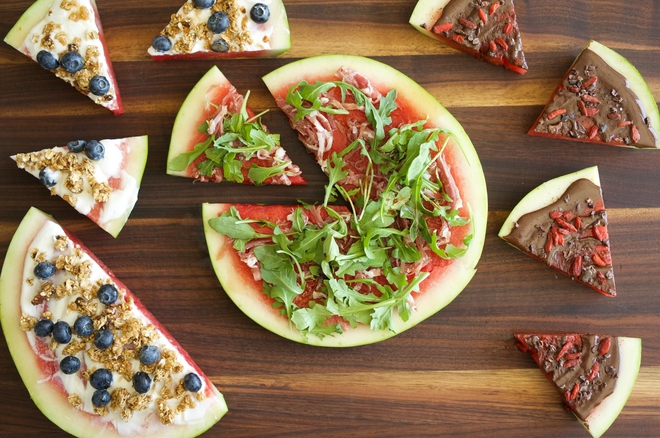 Три вида пица с диня