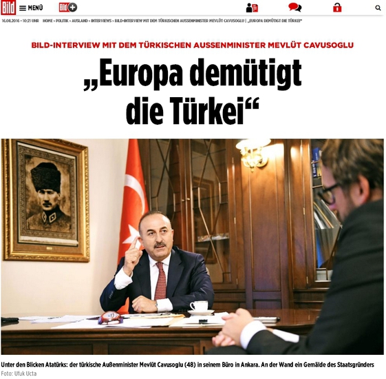 Мевлют Чавушоглу пред в. "Билд"