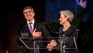 Росен Плевнелиев с Ирина Бокова в Ню Йорк