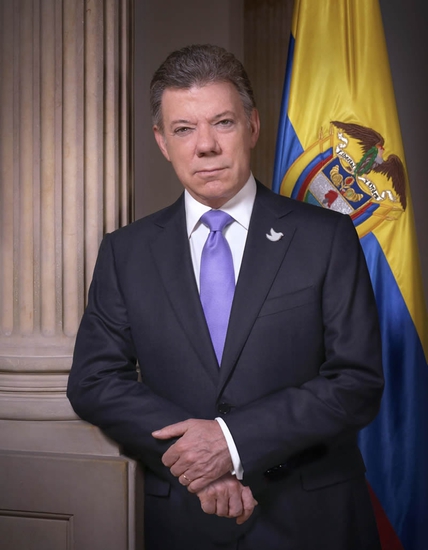 Президентът на Колумбия, Нобелов лауреат за мир за 2016 г.