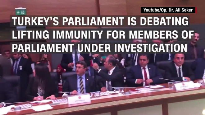 Турския парламент - Нечовешки бой с ритници и тупаници