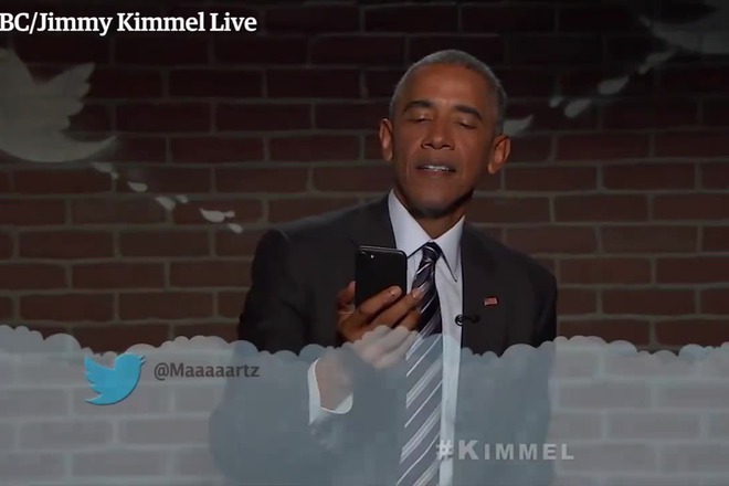 Obama reads more mean tweets on jimmy kimmel live
