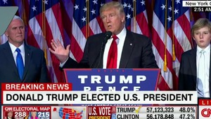 Доналд Тръмп произнася победната си реч след изборите