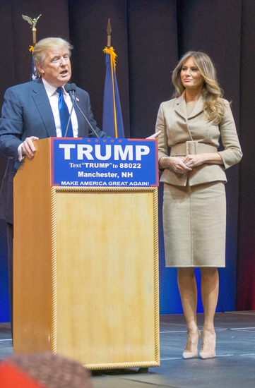 Мелания и Доналд Тръмп по време на кампанията
