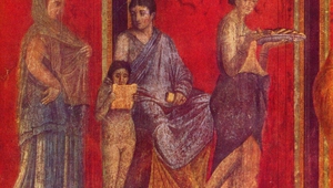 Фреска от "Вилата на мистериите" в Помпей