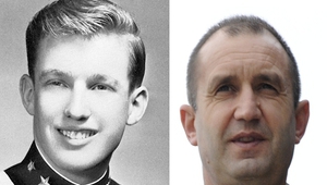 Доналд Тръмп и Румен Радев във военни униформи