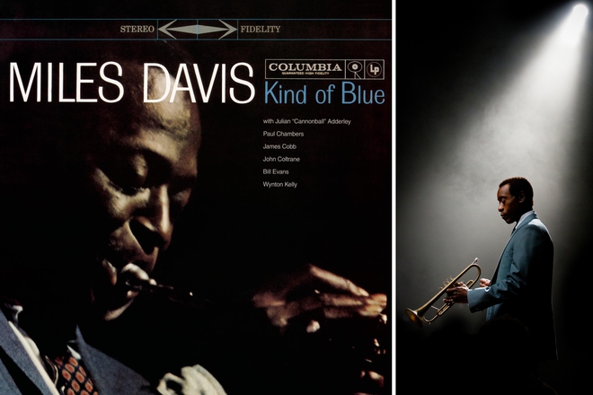 Обложката на Kind of Blue с Майлс Дейвис и Дон Чийдъл в Miles Ahead