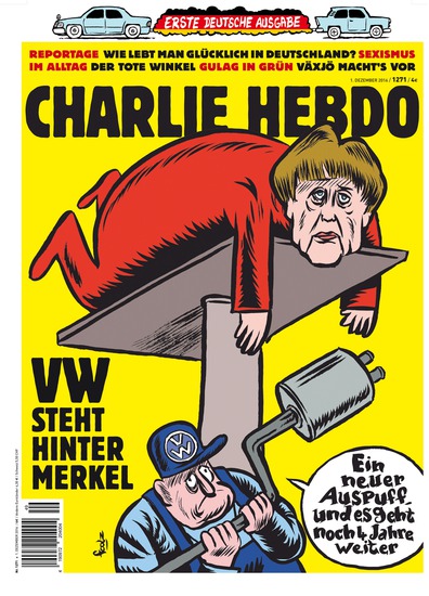 Меркел в първия немски брой на "Шарли Ебдо"