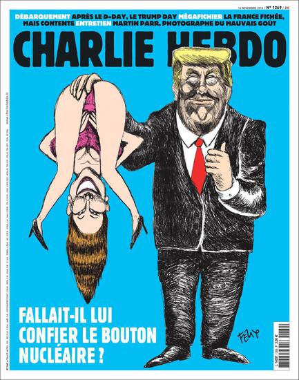 Доналд Тръмп на първа страница в "Шарли Ебдо"