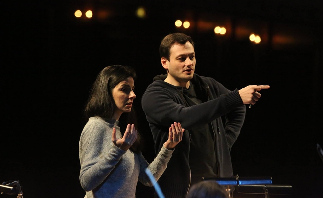 Добринка Табакова и Максим Рисанов на репетиция в Софийската опера