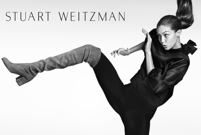 Джиджи Хадид в реклама на Stuart Weitzman