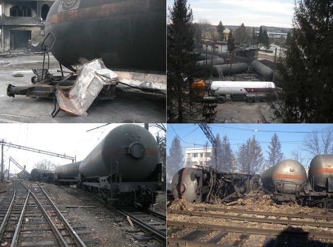 Дерайлиралите цистерни в Хитрино