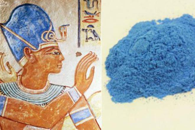 Egipetsko sinyo nay stariyat izkustveno dobit pigment
