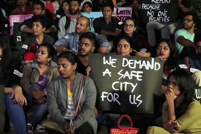 Protest v indiya sreshtu seksualnite posegatelstva sreshtu zheni