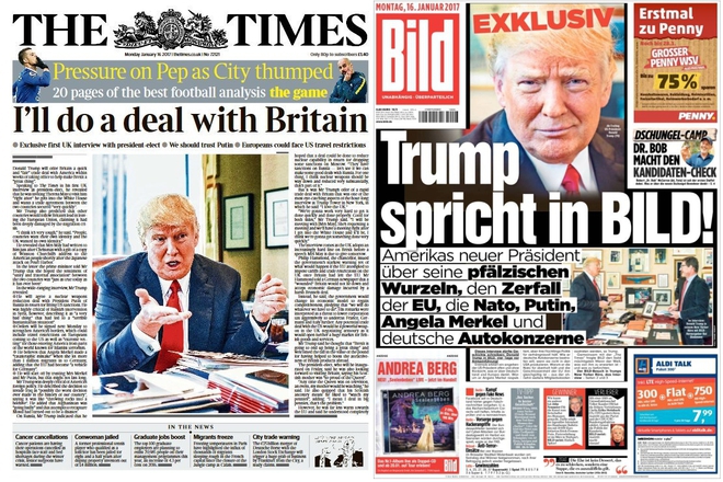 Donald tramp pred vestnitsite tayms i bild