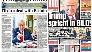 Доналд Тръмп пред вестниците "Таймс" и "Билд"