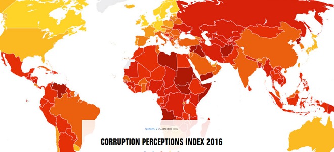 Индекс на корупцията за 2016 г.