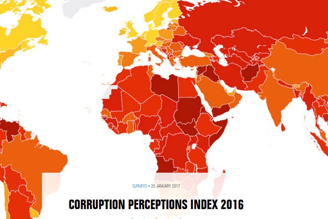 Indeks na koruptsiyata za 2016 g