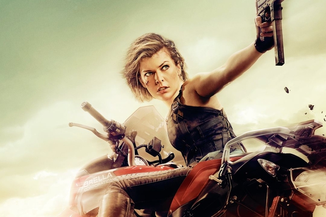 Mila yovovich na motor varhu bg plakata za zarazno zlo finalat