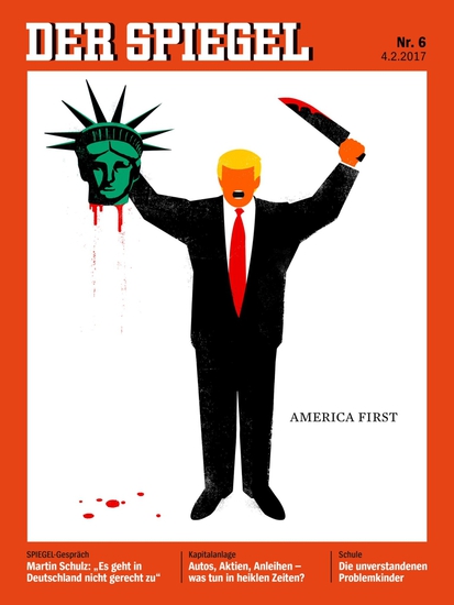 "Шпигел" с противоречива корица за Тръмп