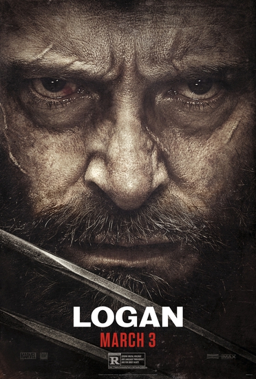 Хю Джакман в едър план на плакат за "Логан: Върколака"
