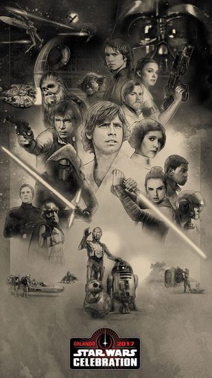 Star Wars героите на общ плакат
