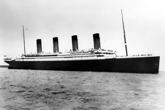Arhivna snimka na koraba titanik
