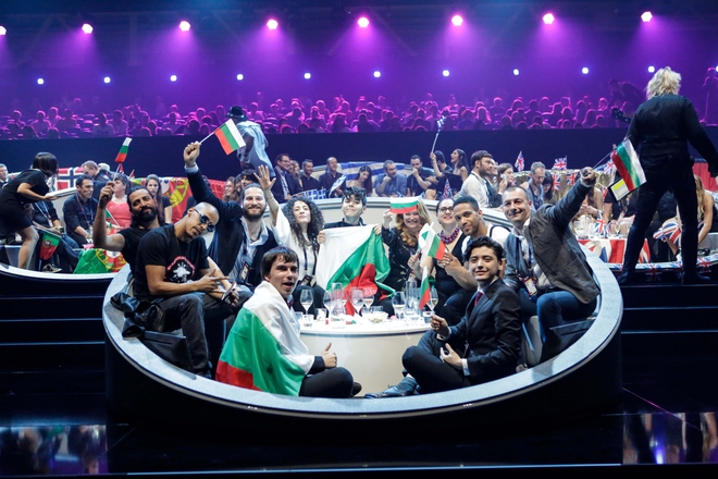Българската делегация във финалната вечер на Евровизия 2017