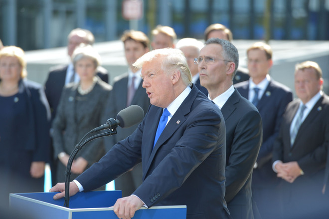 Доналд Тръмп в първа реч пред лидерите от НАТО