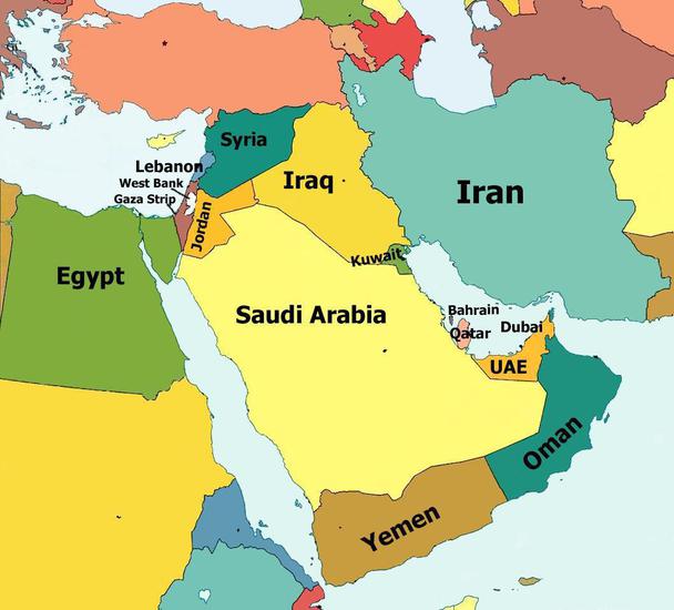 Карта арабского полуострова