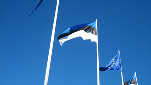Флаговете на Естония и ЕС