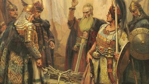 Картината "Кубрат и синовете му" на Димитър Гюдженов