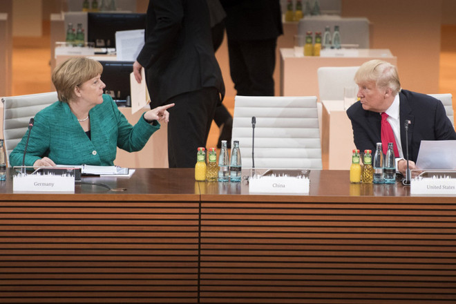 Г20 в Хамбург: Ангела Меркел и Доналд Тръмп