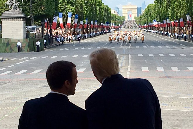 Emanyuel makron i donald tramp na 14 yuli