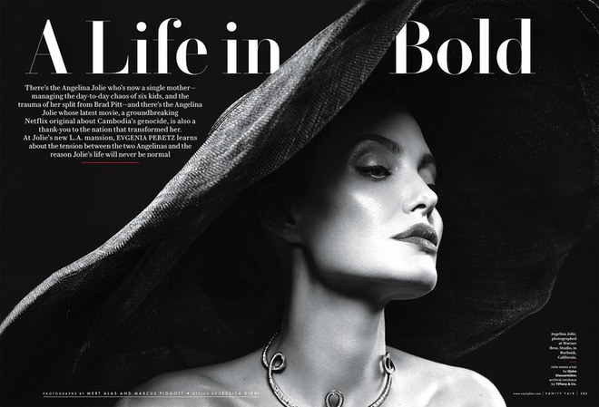 Анджелина Джоли в черно-бяло за "Венити феър"