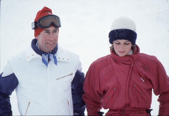 Даяна и Чарлз на ски-ваканция