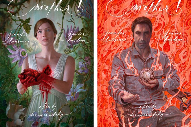 Dzhenifar lorans i havier bardem na plakati za mother
