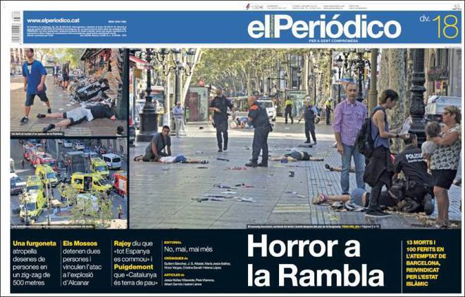 "Ел Периодико", 18 август 2017 г.